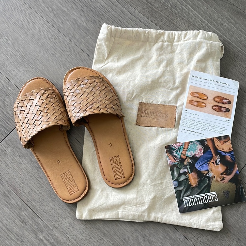 Mohinders Woven Leather Sandal (Honey)